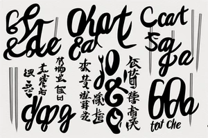 quote "eat, sleep, chi, repeat". on chopsticks tattoo idea