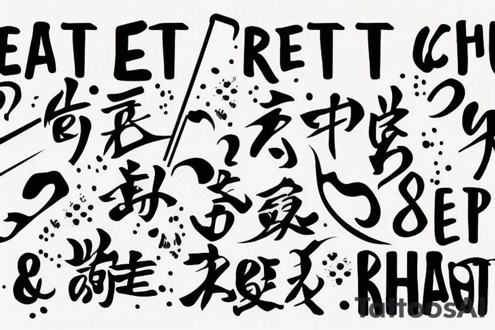 quote "eat, sleep, chi, repeat". on chopsticks tattoo idea