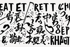 quote "eat, sleep, chi, repeat". on chopsticks tattoo idea