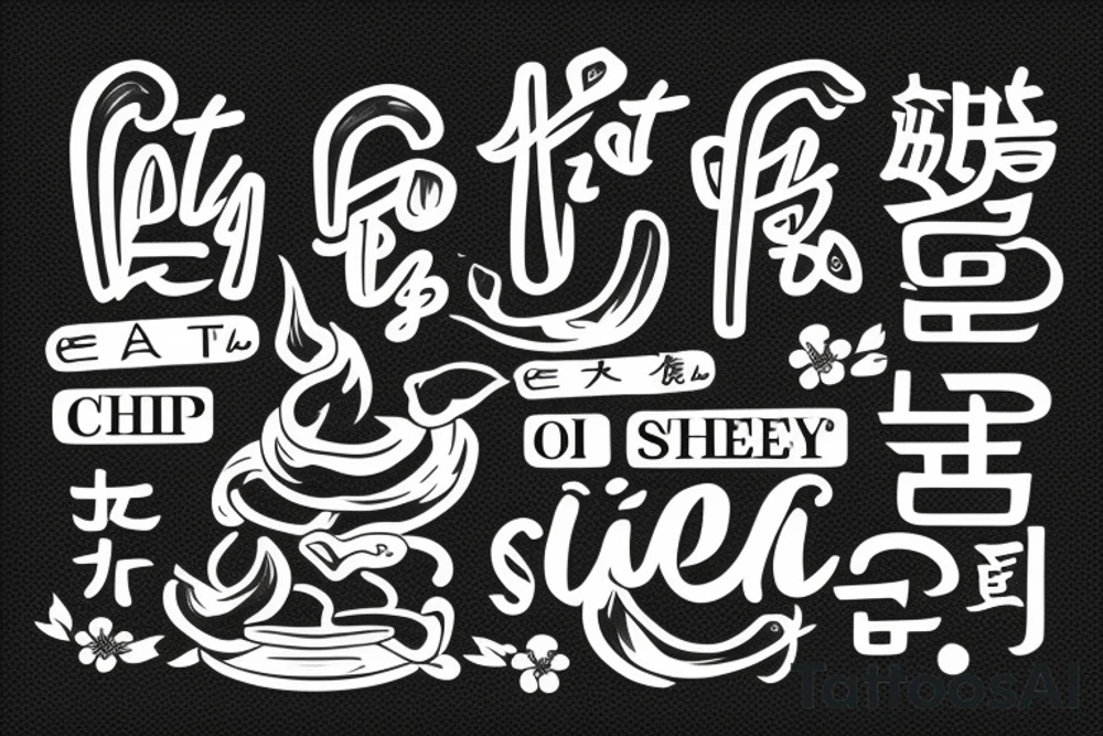 quote "eat, sleep, chi, repeat". on chopsticks tattoo idea