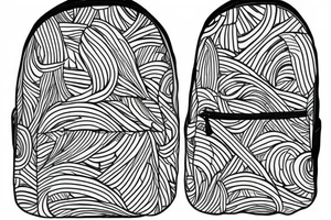 Simple line backpack tattoo idea