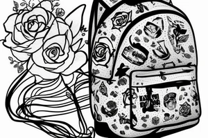 drawing backpack tattoo idea