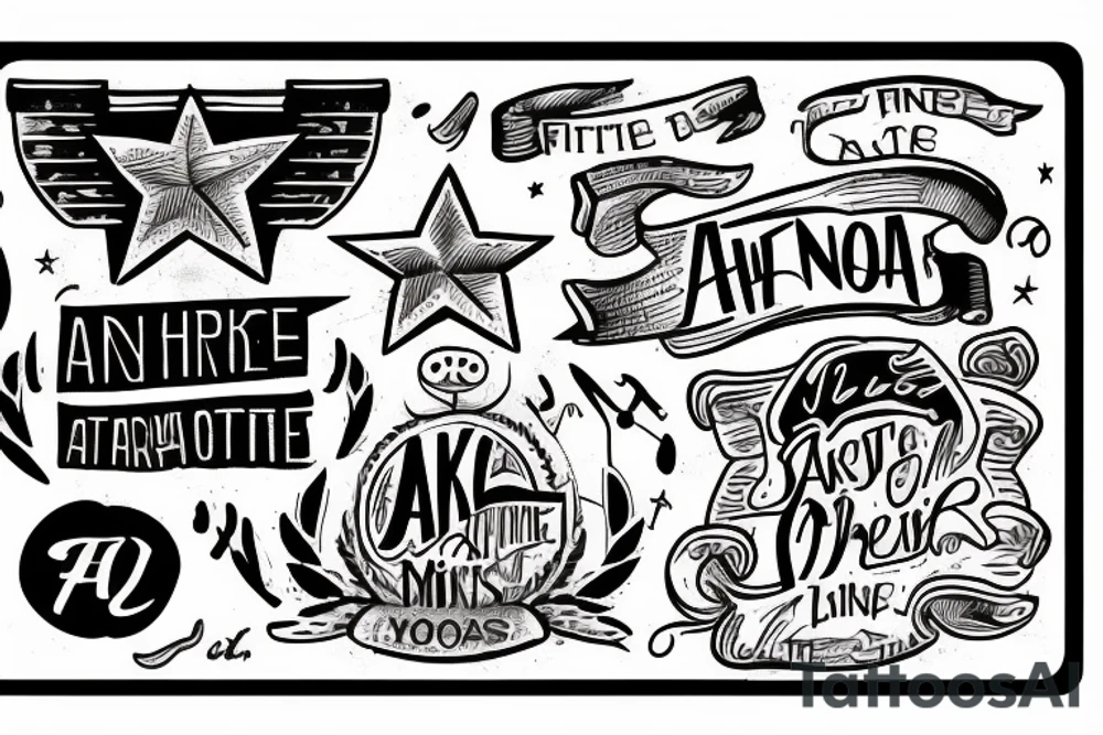 State of Arkansas fine line music note tattoo idea