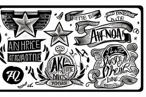 State of Arkansas fine line music note tattoo idea