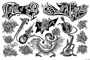 Love music state of Arkansas tattoo idea
