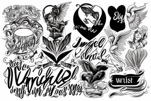 text wish you were here with angel tattoo idea