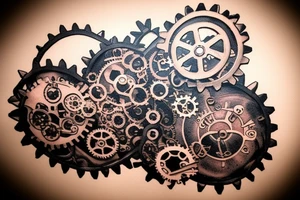 A small detailed steampunk heart with gears and cogs. It needs to be one heart tattoo idea