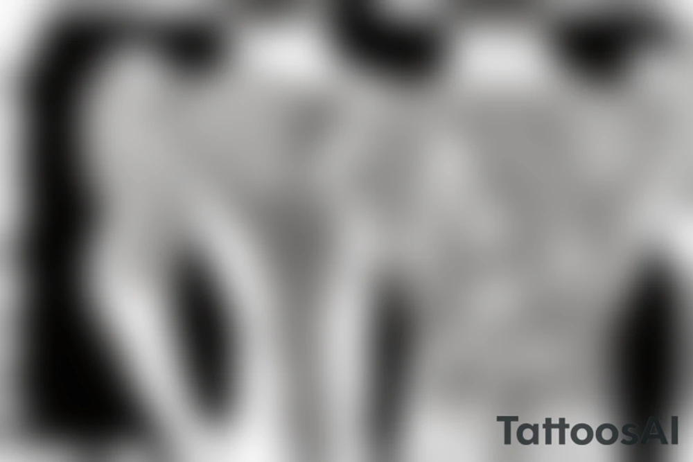angel men from the back with title wish you were here tattoo idea