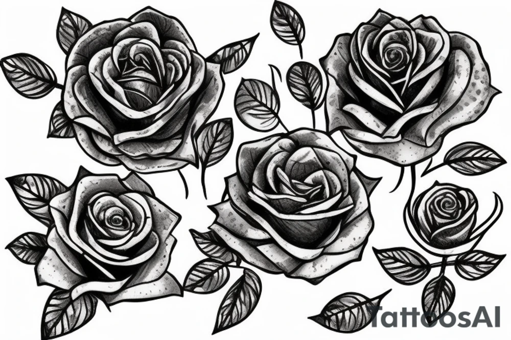 A steampunk rose with metallic petals and cog accents tattoo idea