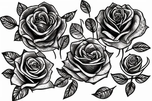 A steampunk rose with metallic petals and cog accents tattoo idea