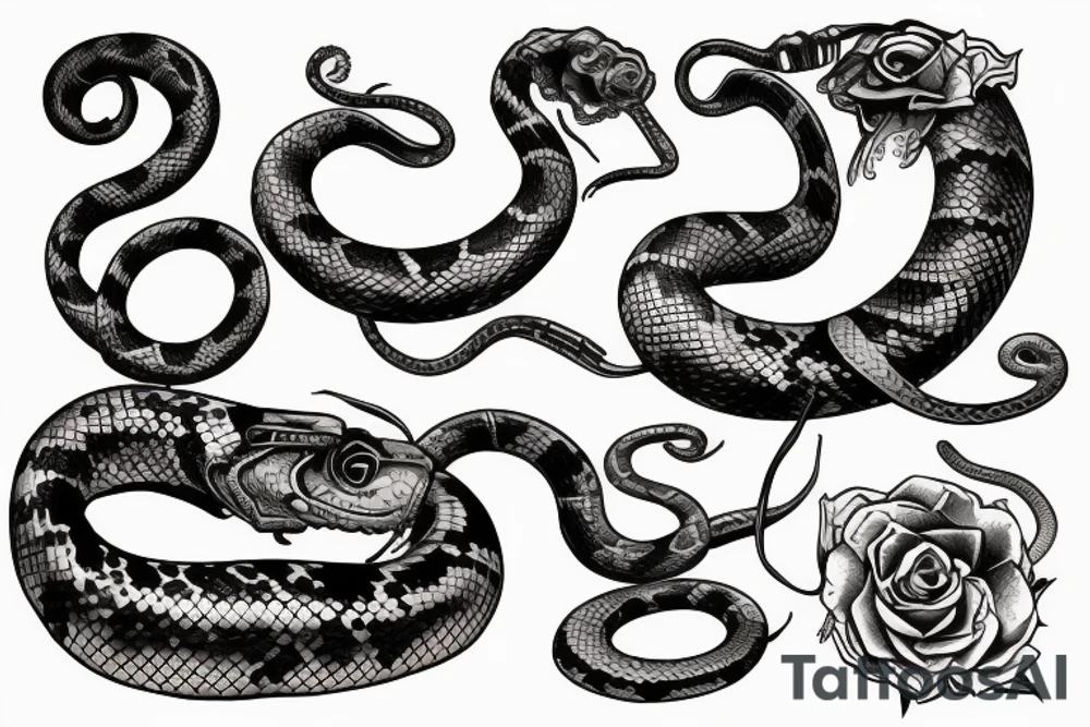 A steampunk snake tattoo idea
