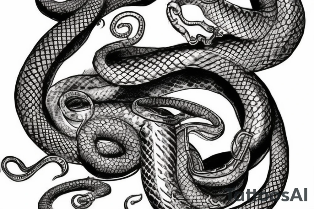 A steampunk snake tattoo idea