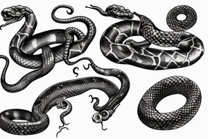 A steampunk snake tattoo idea