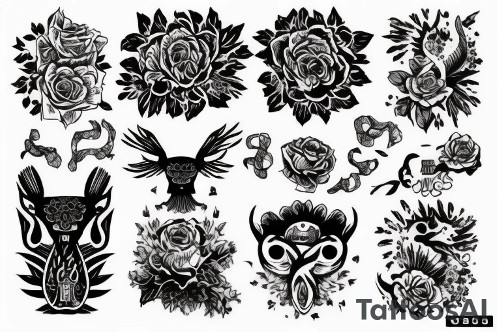 Птица прыгает по скалам на велосипеде tattoo idea