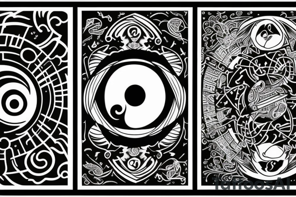Yin and yang - 24 - mythical - small to medium tattoo idea