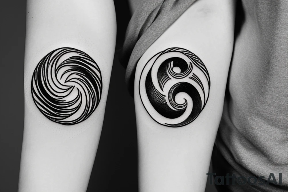 Yin and yang - 24 - mythical - small to medium tattoo idea