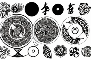 It should have yin and Yang and should contain some ways of 24 tattoo idea