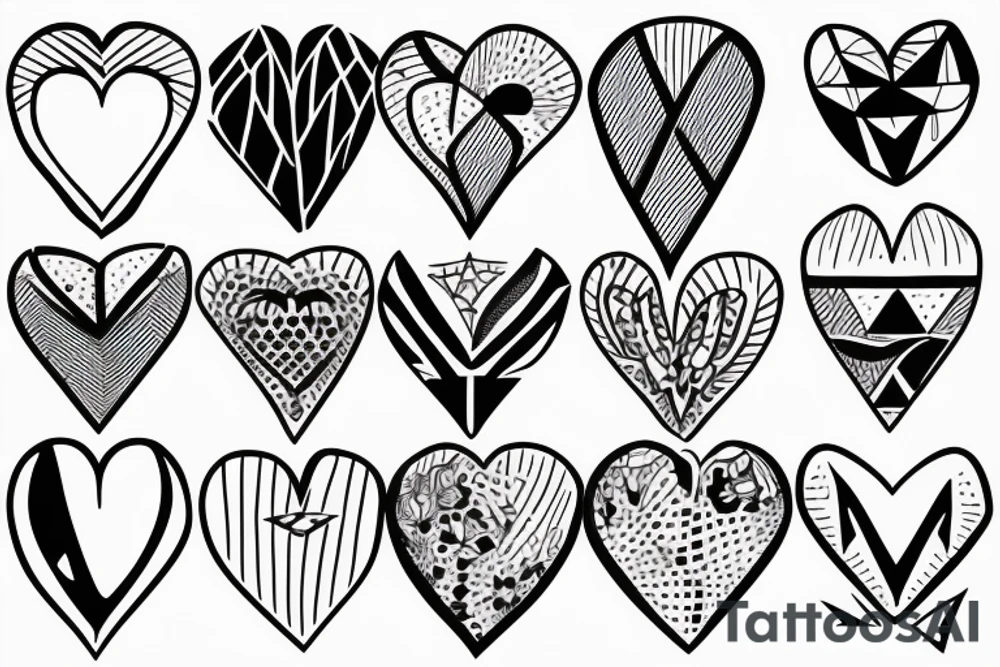 A heart in a triangle tattoo idea