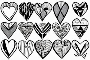 A heart in a triangle tattoo idea