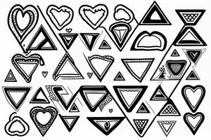 A heart in a triangle tattoo idea