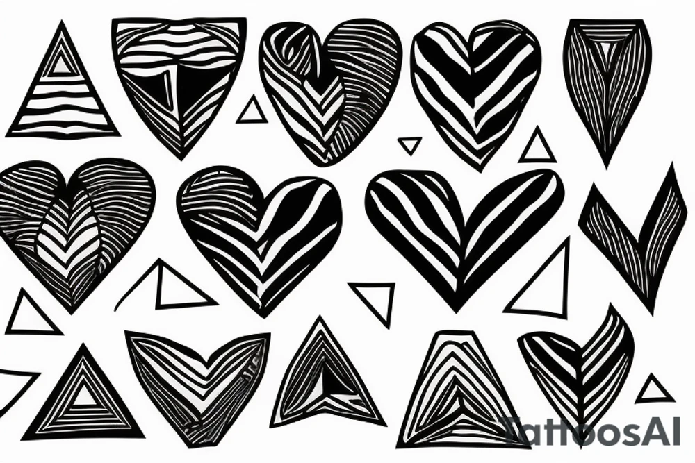 A heart in a triangle tattoo idea