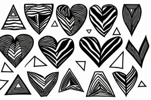 A heart in a triangle tattoo idea