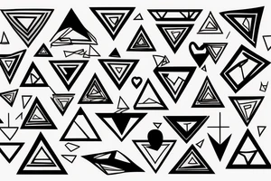 A heart in a triangle tattoo idea