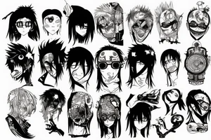 frames from manga chainsaw man full hand tattoo idea