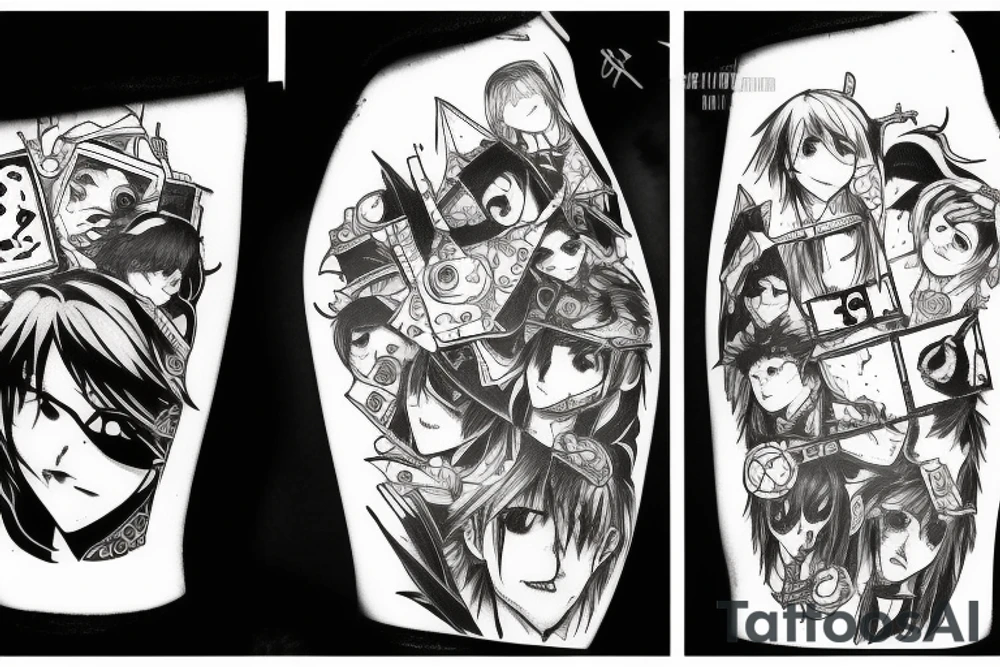 frames from manga chainsaw man full hand tattoo idea