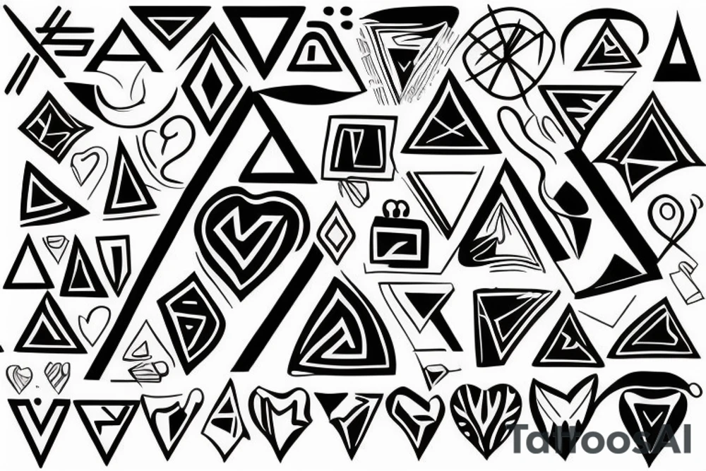 A simple heart and a triangle
the heart is on the triangle tattoo idea