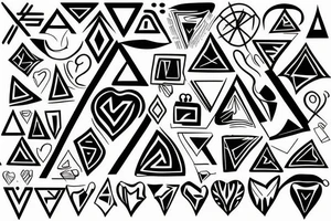 A simple heart and a triangle
the heart is on the triangle tattoo idea