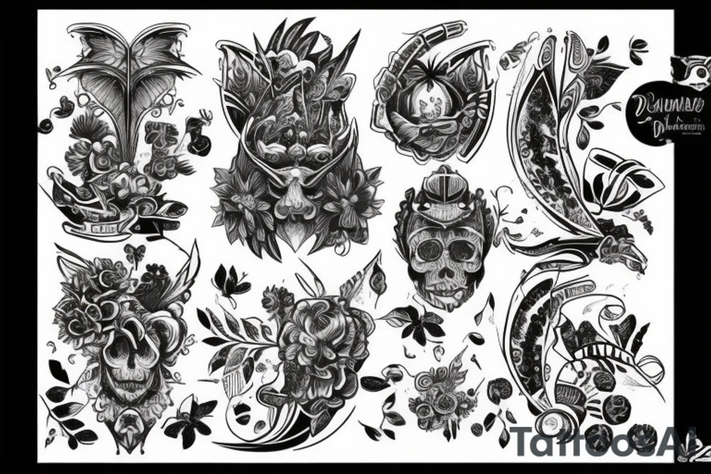 Рукав с демонами tattoo idea