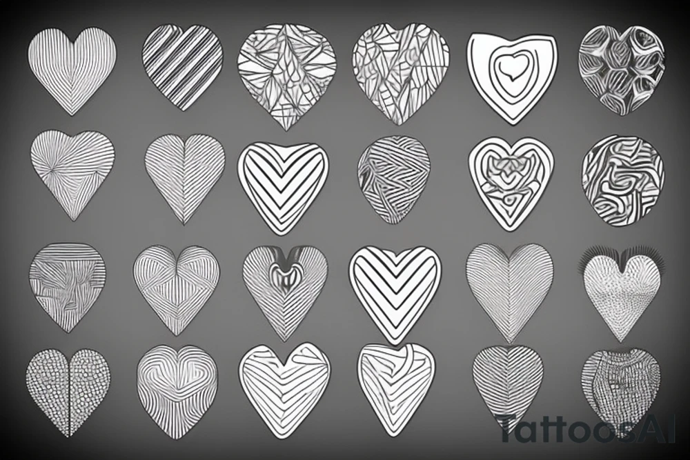 a heart and a triangle tattoo idea