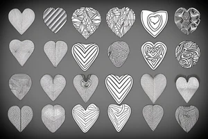 a heart and a triangle tattoo idea