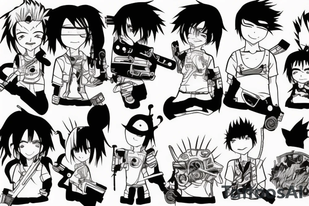 anime 
Chainsaw Man tattoo idea