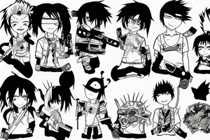 anime 
Chainsaw Man tattoo idea