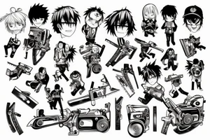 anime 
Chainsaw Man tattoo idea