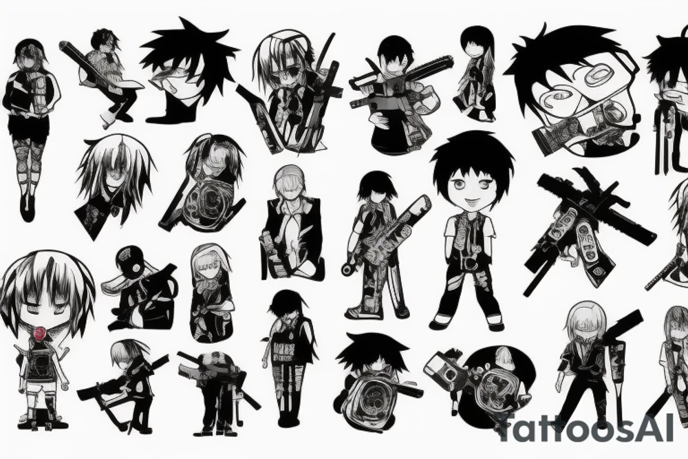 anime 
Chainsaw Man tattoo idea