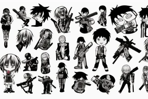 anime 
Chainsaw Man tattoo idea
