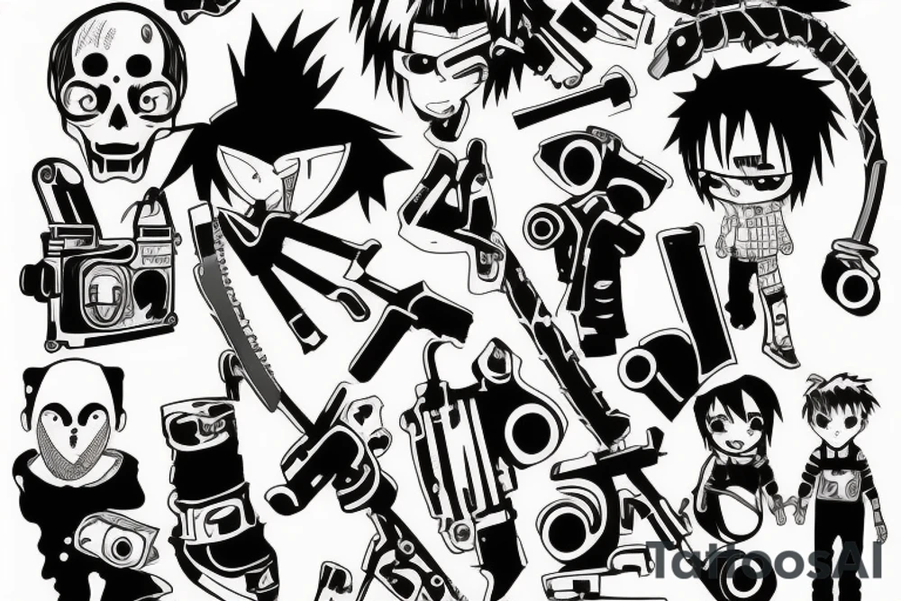 anime 
Chainsaw Man tattoo idea