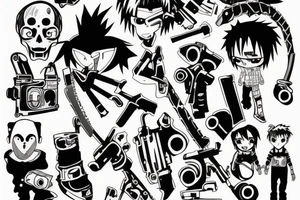 anime 
Chainsaw Man tattoo idea