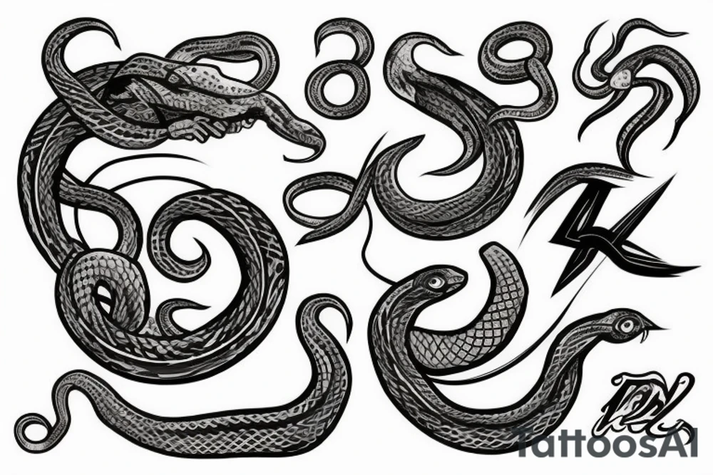Snake with lots of shading that extends from the back over the shoulder and into the chest tattoo idea