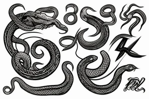 Snake with lots of shading that extends from the back over the shoulder and into the chest tattoo idea