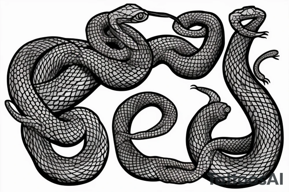 Snake with lots of shading that extends from the back over the shoulder and into the chest tattoo idea