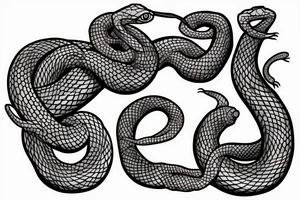 Snake with lots of shading that extends from the back over the shoulder and into the chest tattoo idea
