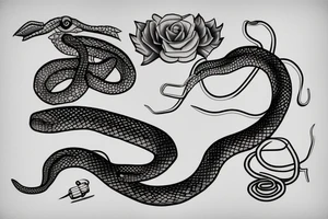 Snake and medicine tattoo idea