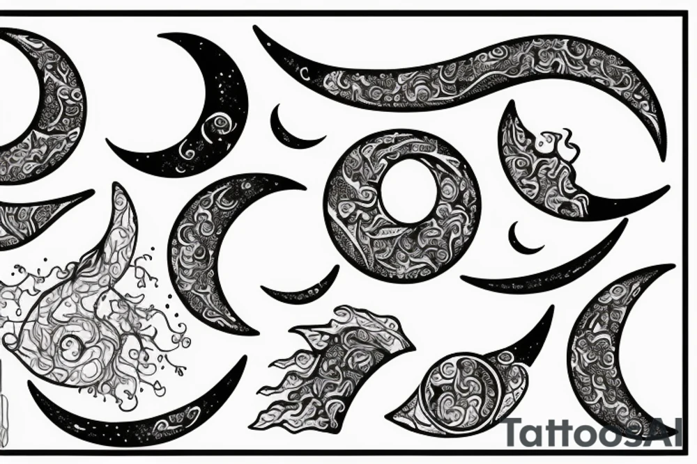Crescent moon tattoo idea