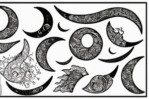Crescent moon tattoo idea