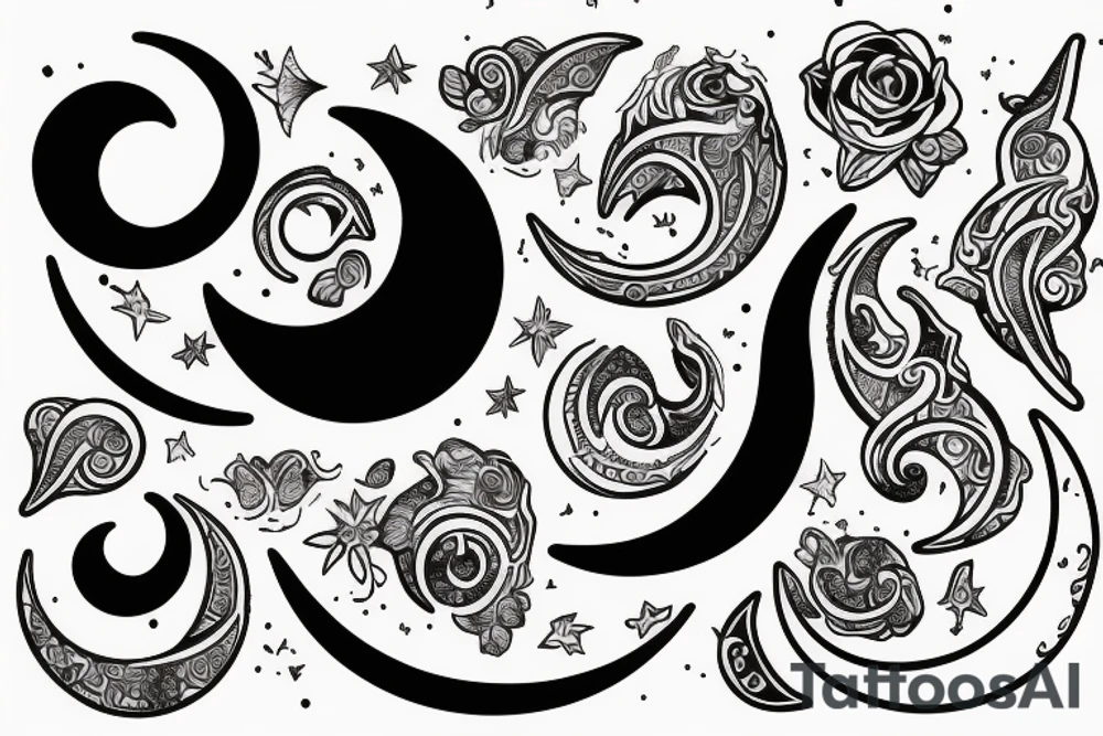 Crescent moon tattoo idea