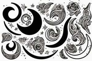 Crescent moon tattoo idea